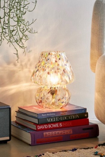 Pic of glass cofetti lamp