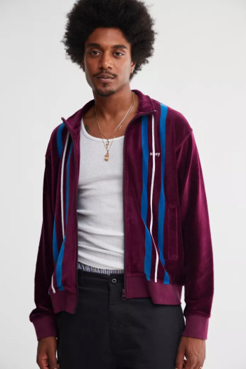 Men's purple sweater model