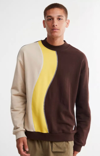 Men's multicolor sweatshirt model